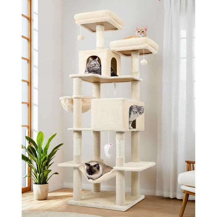 Котячий будиночок Globlazer Kaktus XXL 195 см: будиночок, лежанка, гамак, когтеточка для котів