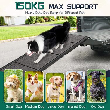 Рампа для собак великих порід, 180х50 см, складана, з антиковзким покриттям