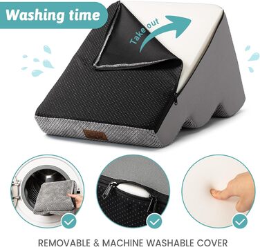 Сходинки для собак: компактна драбина для маленьких собак 57 см, 5 ступенів, з антиковзким покриттям та знімним чохлом