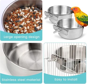 Годівниця та миска для гризунів та птахів Vogelkäfig-Futterstation, 2 шт.