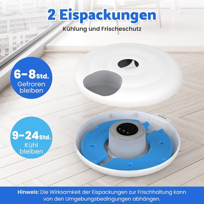 Автоматичний годівник для котів з вологим кормом, 6 прийомів, з таймером та WiFi, для сухого та вологого корму