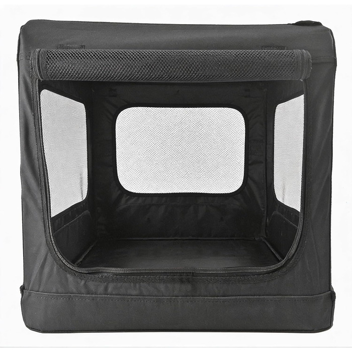 Складана переносна клітка для собак, 70x52x50 см, чорна. Клітка-переноска для автомобіля, 5 вікон