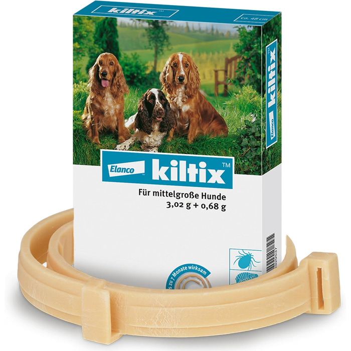 Kiltix нашийник проти кліщів і бліх для середніх активних собак