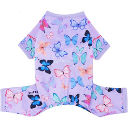 Піжама для собак: теплий та милий комплект для дівчаток та хлопчиків, розмір M, колір фіолетовий