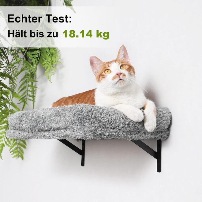 Комплект для котячого комплексу FUKUMARU: стіна для лазіння, гамак, будиночок, міст, драбина. Макс. вага: 18 кг, сірий