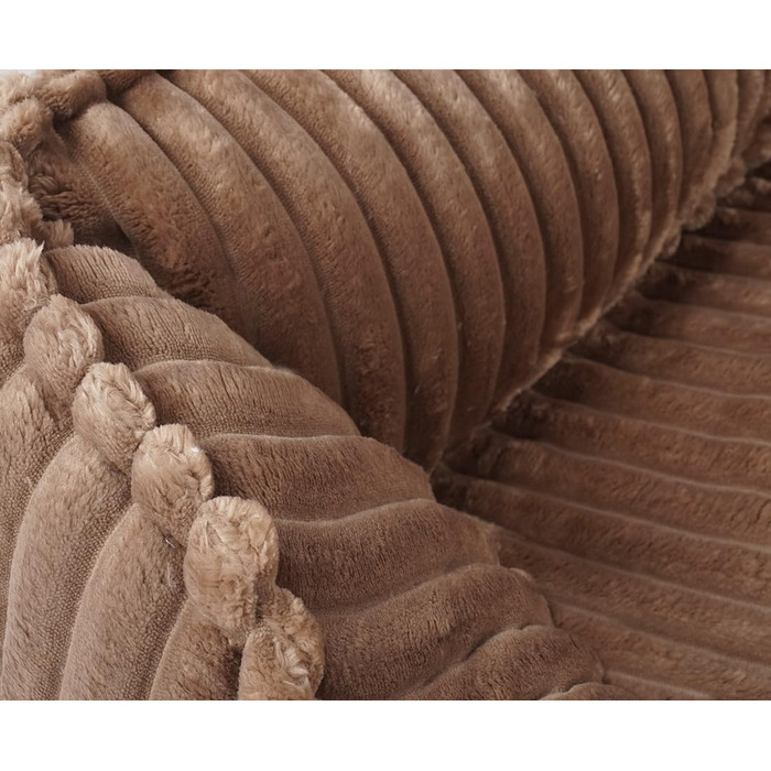 Ортопедичне собаче ліжко Knuffelwuff Sedona M-L з широкого корду, 85 x 63 см | Знімний, пральний чохол | для великих, середніх та маленьких собак (85 x 63 x 23 см, Колір: Коричневий)