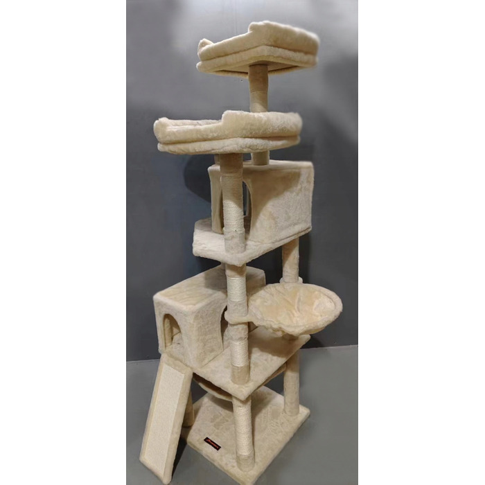 Низька дряпалка, висока дряпалка, лежанка та килимки-дряпалки