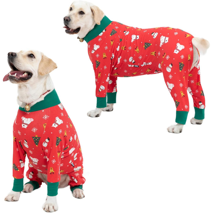 Комбінезон для собак великих порід, захисний, анти-шерсть, від лизання, для захисту ран, піжамний, розмір XXXL, 7XL, для святкування Різдва