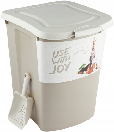 Контейнер для корму на колесах з лопаткою, 38 л, Rotho Archie