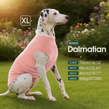 Теплий пуховик для собак Kuoser, флісова жилетка для собак східного типу, для середніх собак (M, Рожевий)