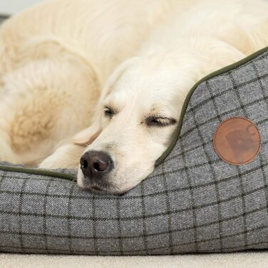 Квадратне собаче ліжко Petface Moosgrünes з двостороннім подушкою, машинне прання, розмір M (1 шт.)