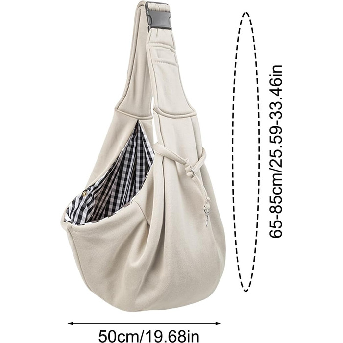 Сумка-переноска для собак Dtaigou - дихаюча переноска для цуценят з вентиляцією, регульовані ремені, легке аксесуар для прогулянок, активного відпочинку та повсякденного використання (Бежевий)