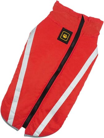 Водонепроникний дощовик для собак MERRYHAPY з флісовою підкладкою та світловідбиваючими смугами (45x55 см, червоний)