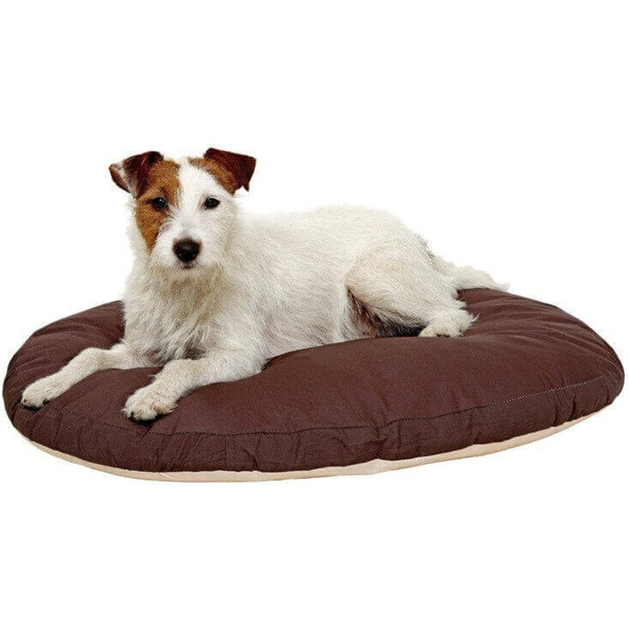 Овальна подушка для тварин Karlie 60x50x8 см, бежево-коричнева