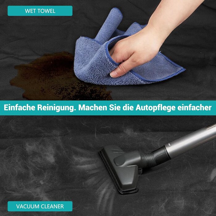 Захист для багажника автомобіля для собак з боковими та захистом краю вантажного отвору, універсальний 185x102см, 600D, водонепроникний, стійкий до подряпин, килимок для багажника, ковдра для собак, для авто, SUV, Van (Блакитний)