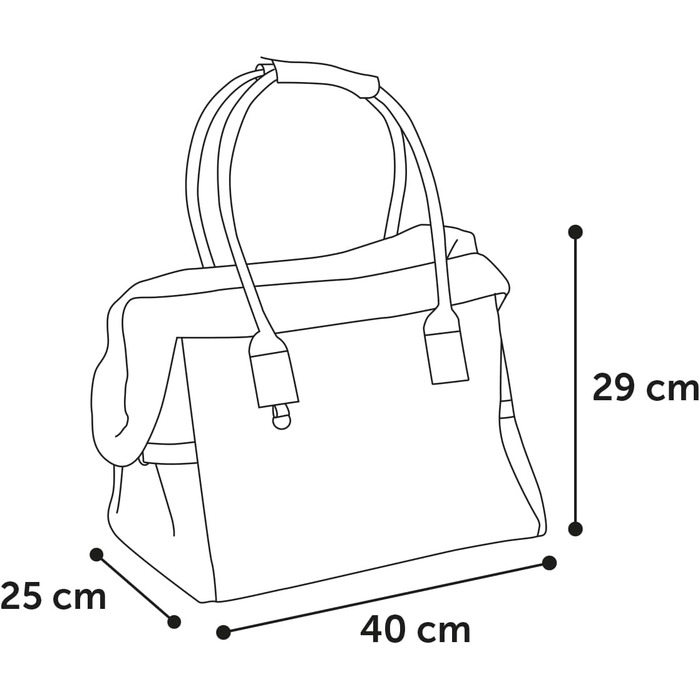 Сумка для собак Kuzco Braun – 40x25x29 см – поліестер, знімний підкладник, знімне дно, ніжки, страховка, ручки