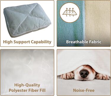 Гніздо для собак Ellie-Bo середнього розміру 71x48x10 см з смугастим покриттям чорного та коричневого кольорів, підходить для клітки 76,2 см (Blue with Grey Stripe, XXL - [L117 x W75 x H10cm])