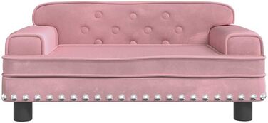 Крісло-ліжко для собак VidaXL, 70 x 45 x 30 см, Рожеве