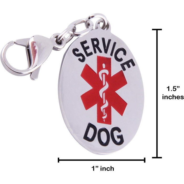 Шлея для службових собак Doggie Stylz, офіційний комплект: нашивки Service Dog + Service Dog in Training, світловідбивні, повідець 76,2 см, 2 ідентифікатори, обхват 30-42', червона
