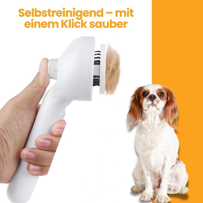 Фелліс 3-в-1 Щітка для котів з розпиленням та парою, масажна щітка для видалення шерсті для котів та собак, біла, 1 шт.