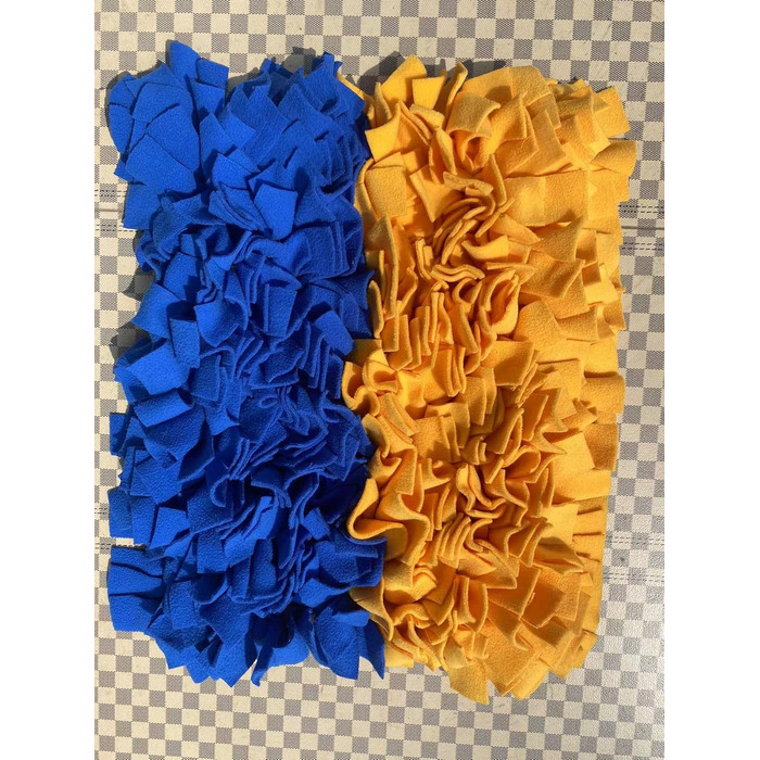 Міцна шнуркова килимок для собак великих порід, Max Stitch Design, 45 x 60 см, блакитний та жовтий кольори