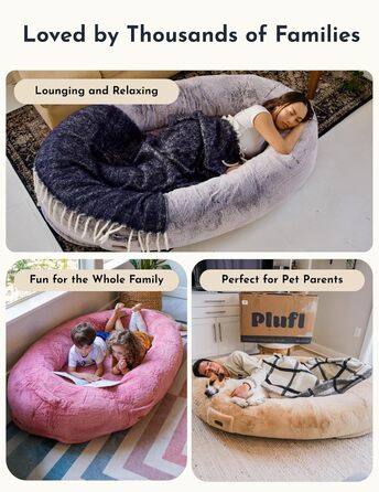 Plufl: Оригінальне ліжко-мішок для людей, дітей та домашніх тварин. Зручне, з Memory Foam, машинне прання, довговічне. Bekannt aus dem Shark Tank.