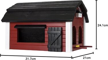 Дерев'яна годівниця для птахів Wildlife Garden WG221, червона