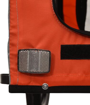Причіп для тварин на велосипед, Oxford, оксфордська тканина та метал, тип 1, помаранчевий (124 x 53 x 53 см)