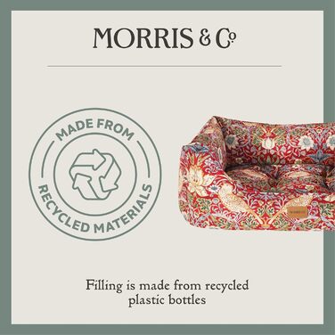 Клітинка для собак Rosewood x Morris & Co. з принтом William Morris (Erdbeerdieb Burgandy, Small), велика, з антиковзким дном, миється