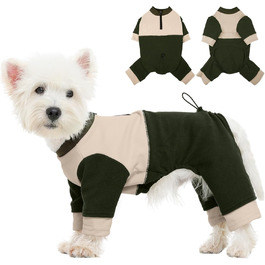 Теплий флісовий костюм для собак Kuoser, зимовий одяг для маленьких собак, зелений, розмір S