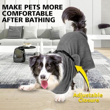 Рушник для собак Auvstar з бавовни, великий, вбираючий, м'який, для грумінгу