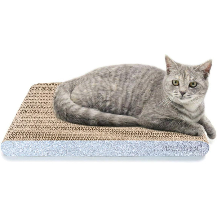 Котяче дряпальний картон AMZNOVA з котячою м'ятою, широке дряпальний борд, 43.2x30.5 см