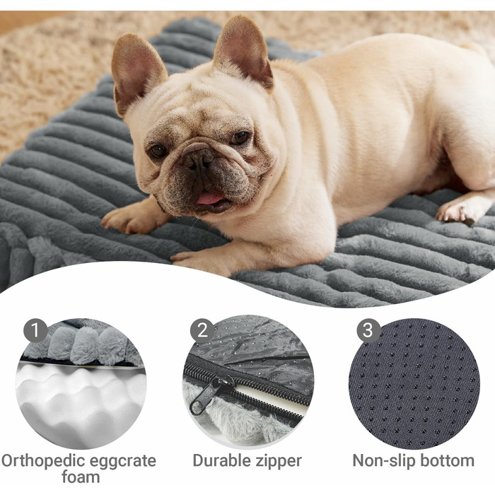 Ортопедичне ліжко для собак з ефектом пам'яті XXL, вологостійке, з неслизьким покриттям для вулиці. Знімний, пральний чохол. Ідеально для великих собак, лабрадорів та бульдогів