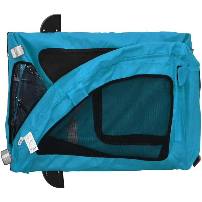 Причіп для велосипеда для собак та котів, блакитний, Oxford-Gewebe та метал