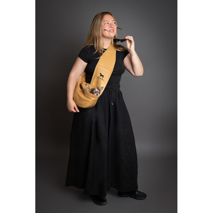 Транспортувальна сумка для собак Noah & Paw до 5 кг, з регульованим плечовим ременем та м'яким хутром, 3 ступені безпеки, сумка для тварин з веганської шкіри