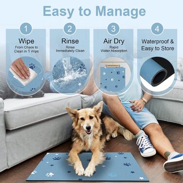 Килимок під миску для собак Bleswin 30x50 см, водопоглинаючий, антиковзкий, коричневий