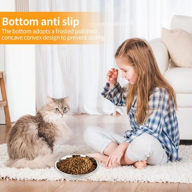 Набори мисок для котів та собак з нержавіючої сталі, 16 см, 6 шт.