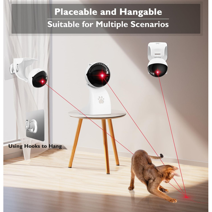 Інтерактивна лазерна іграшка для котів Petiepaw, автоматична, USB, 3 режими швидкості