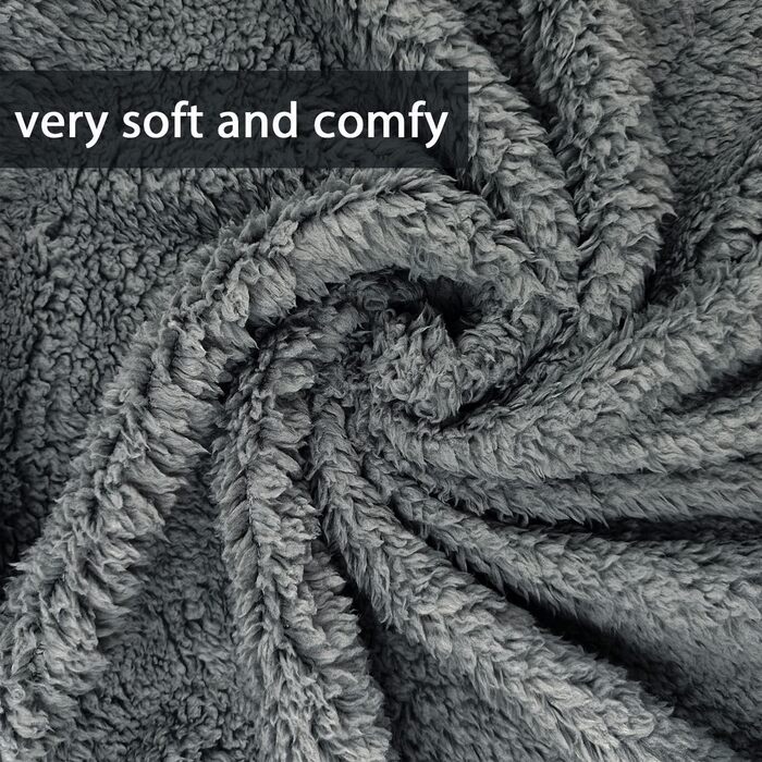 М'яка тепла флісова ковдра для собак та котів, 100 x 120 см, машинного прання (Сірий)
