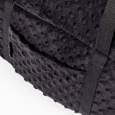 Сумка-переноска для собак та котів чорного кольору (Minky), L (15 кг) - 42 x 29 x 33 см