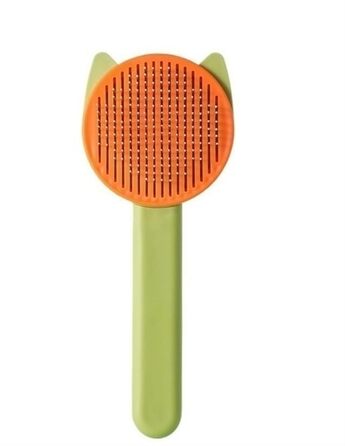 Гребінець для собак та котів зі сталевими голками, зелений - аксесуар для грумінгу