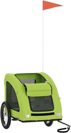 Причіп для велосипеда для собак та інших домашніх тварин, зелений, Oxford-тканина, 125x63x66 см