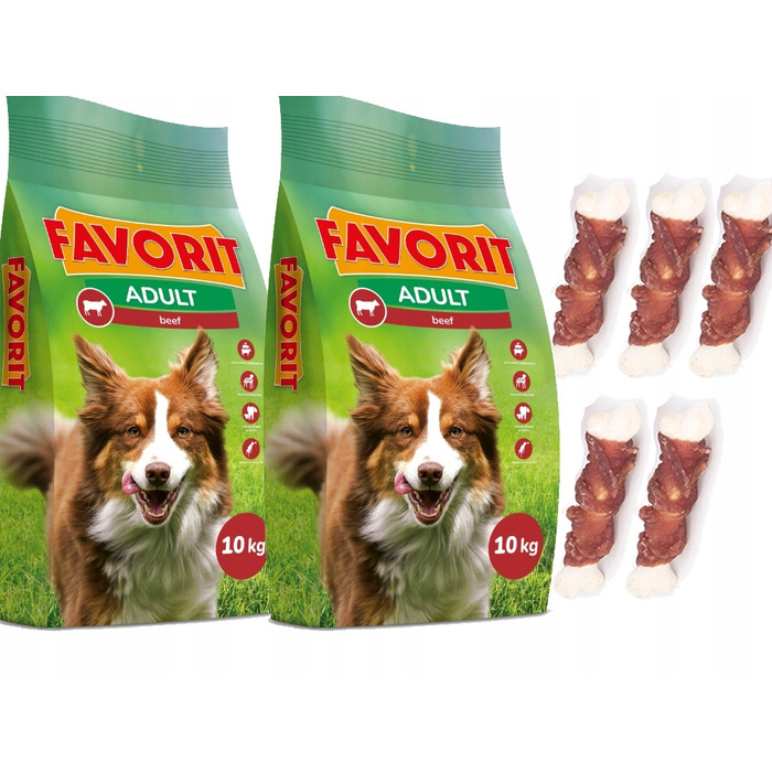 Сухий корм для собак Favorit з яловичиною, 10 кг