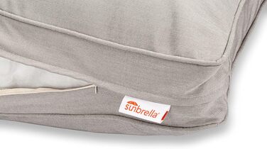 Двостороння лежанка для собак та котів Sunbrella, XL, поліестер, знімний водонепроникний чохол, для дому та вулиці