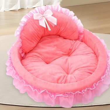 Крісло-лежанка для собак та котів Pistro Rosa Prinzessin - зручне, знімне, з антиковзною основою та мереживом