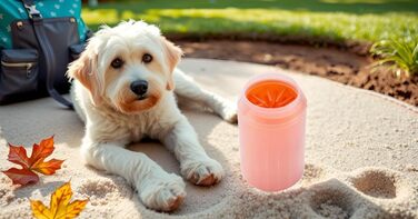 Очищувач для лап собак: великі та маленькі розміри, гігієна для подушечок лап, помаранчевий