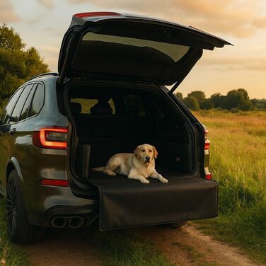 Килимок у багажник для собак Golden Dog, захист для автомобільного сидіння, чорний, 110 x 90 см, штучна шкіра
