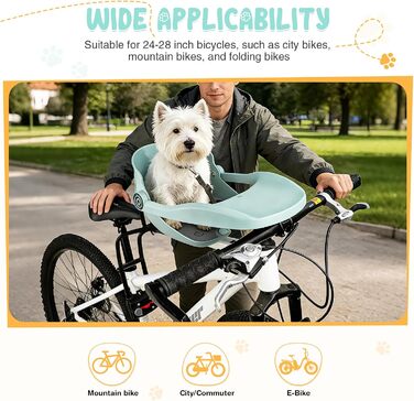 Корзина для собак на велосипед до 15 кг, міцна та ергономічна (Цянова)