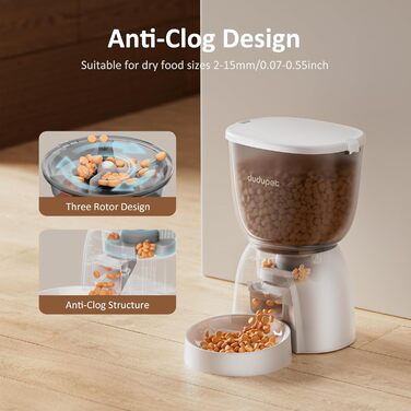 Автомат годування котів 5L, інтелектуальний дозатор корму для котів та собак, програмований, білий