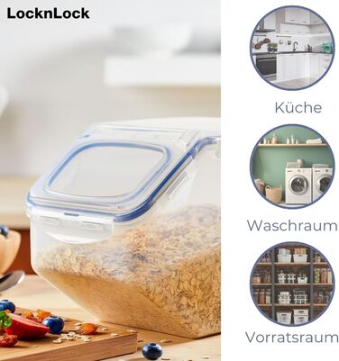 LocknLock Küchen Caddy 12L: Контейнер для зберігання продуктів з кришкою | 35 x 23 x 27 см